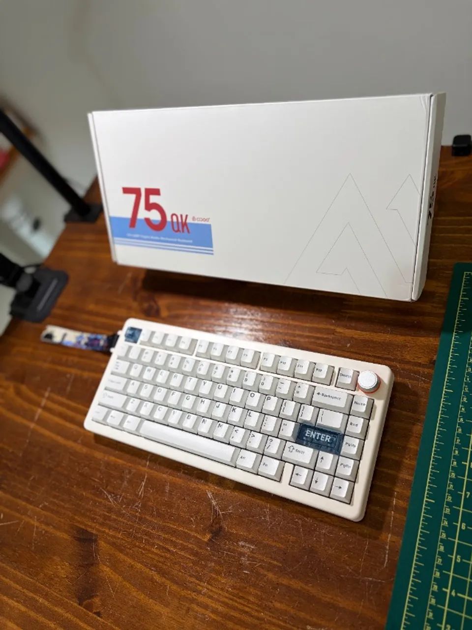 Teclado Mecanico CIDOO QK75 75% White, Pearl White Switch - Foto 2