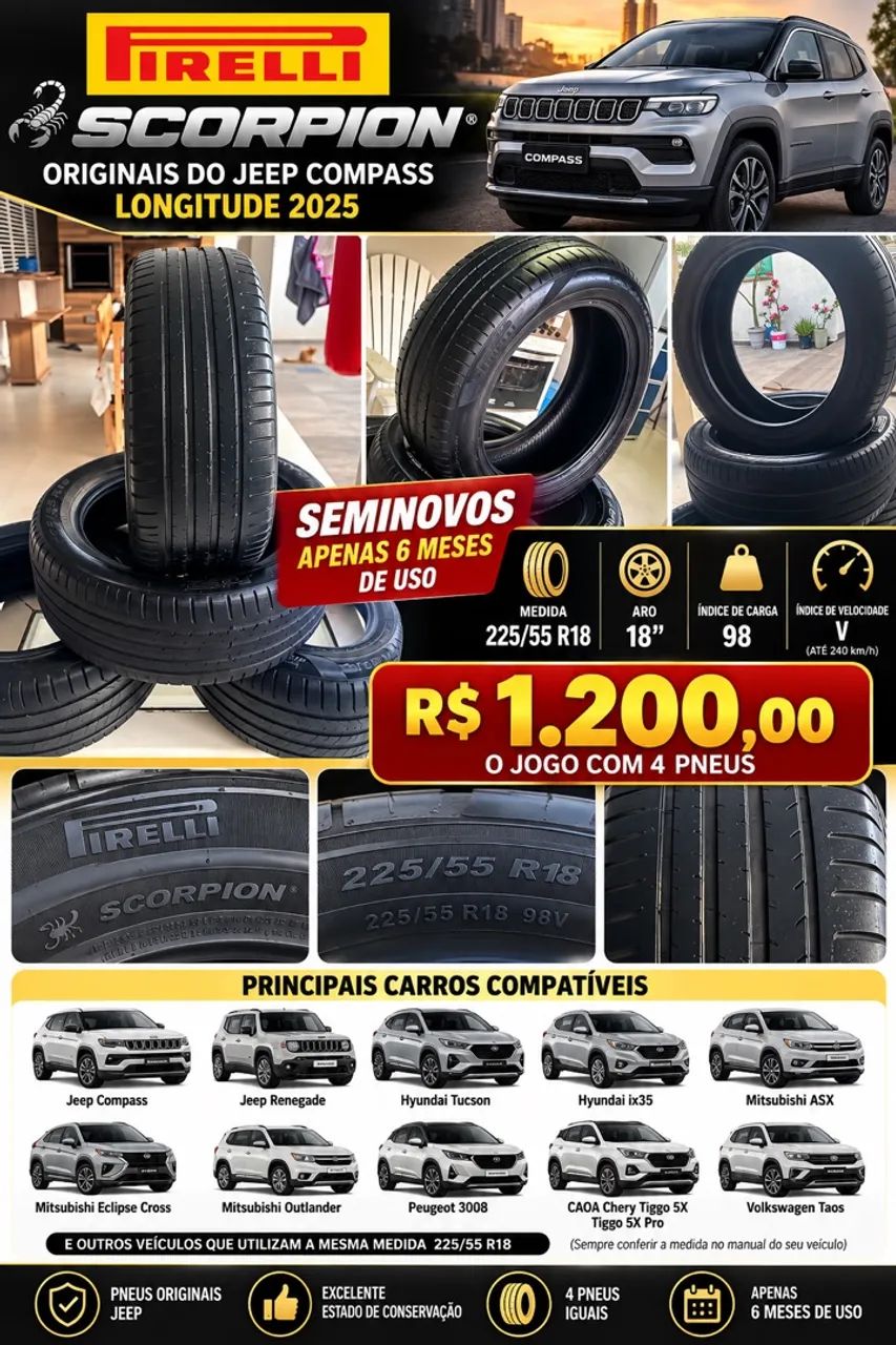 Pneu seminovo Compass 