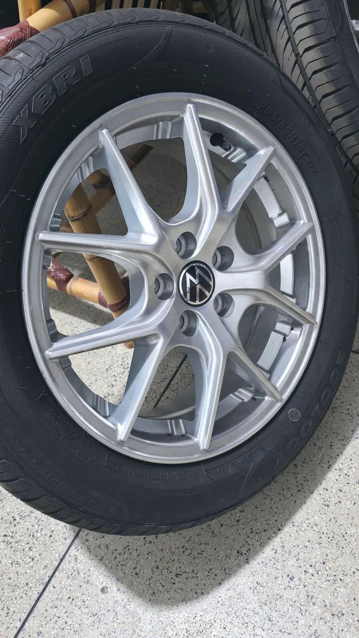 Rodas BBS aro 16 com pneus XBRI - Foto 2