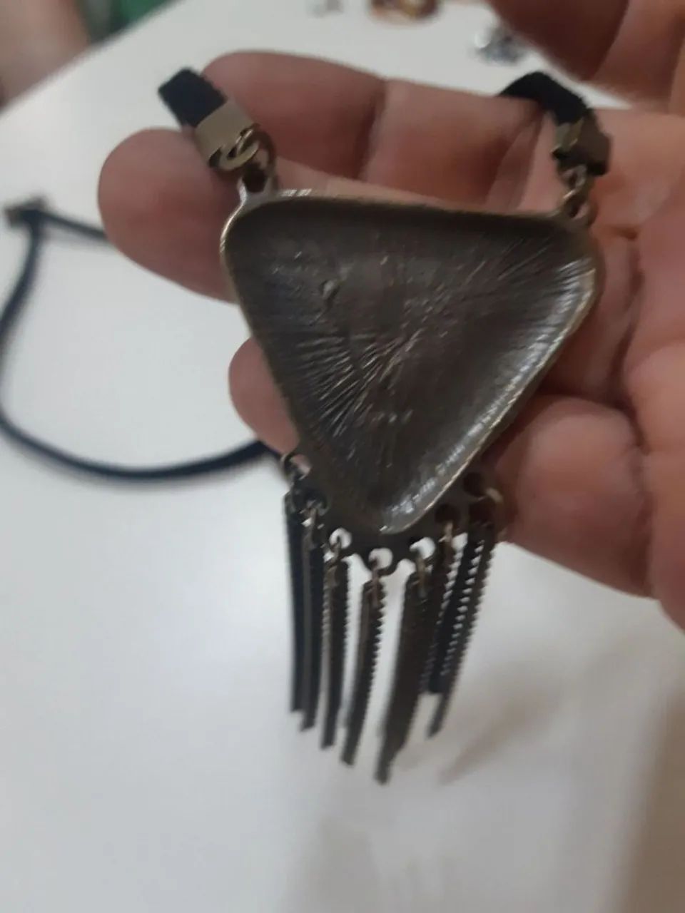 colar com pedra obsidiana negra - Foto 3