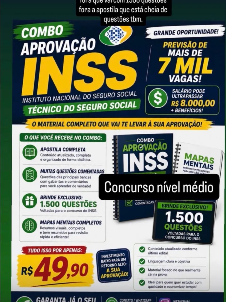 Apostila concurso nível médio para o INSS técnico de seguro social