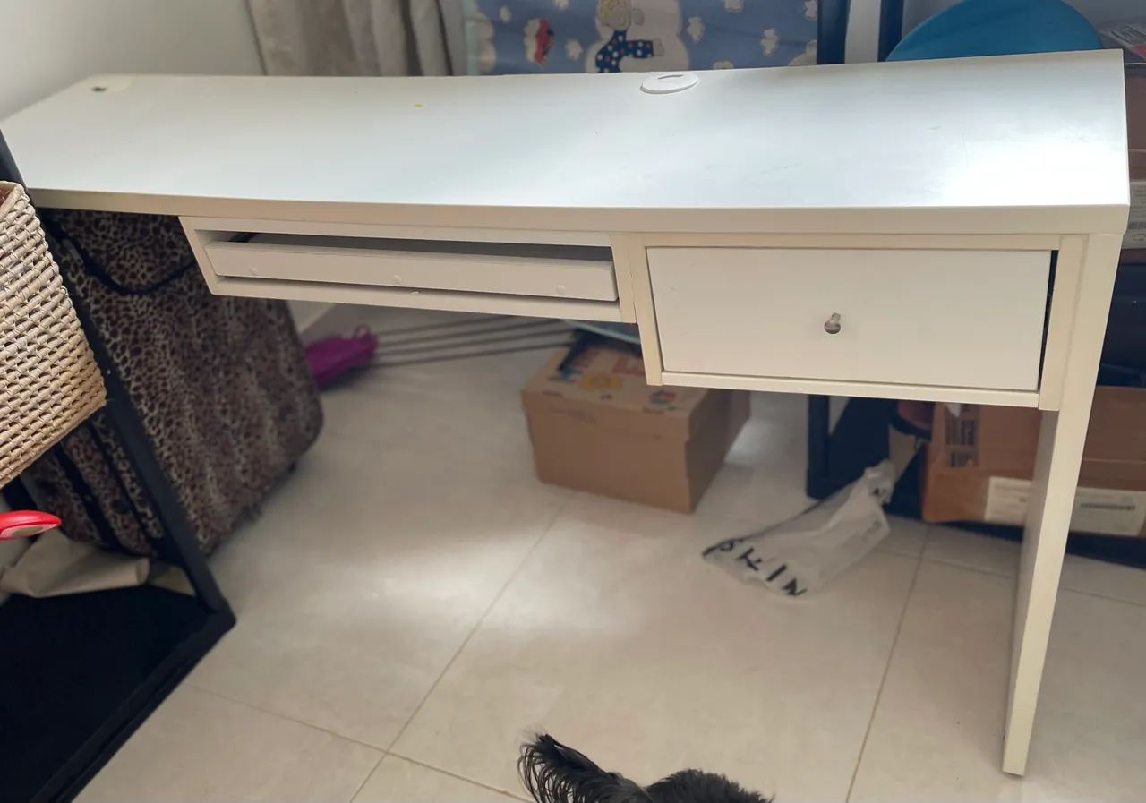 Escrivaninha em L branca. - Foto 4