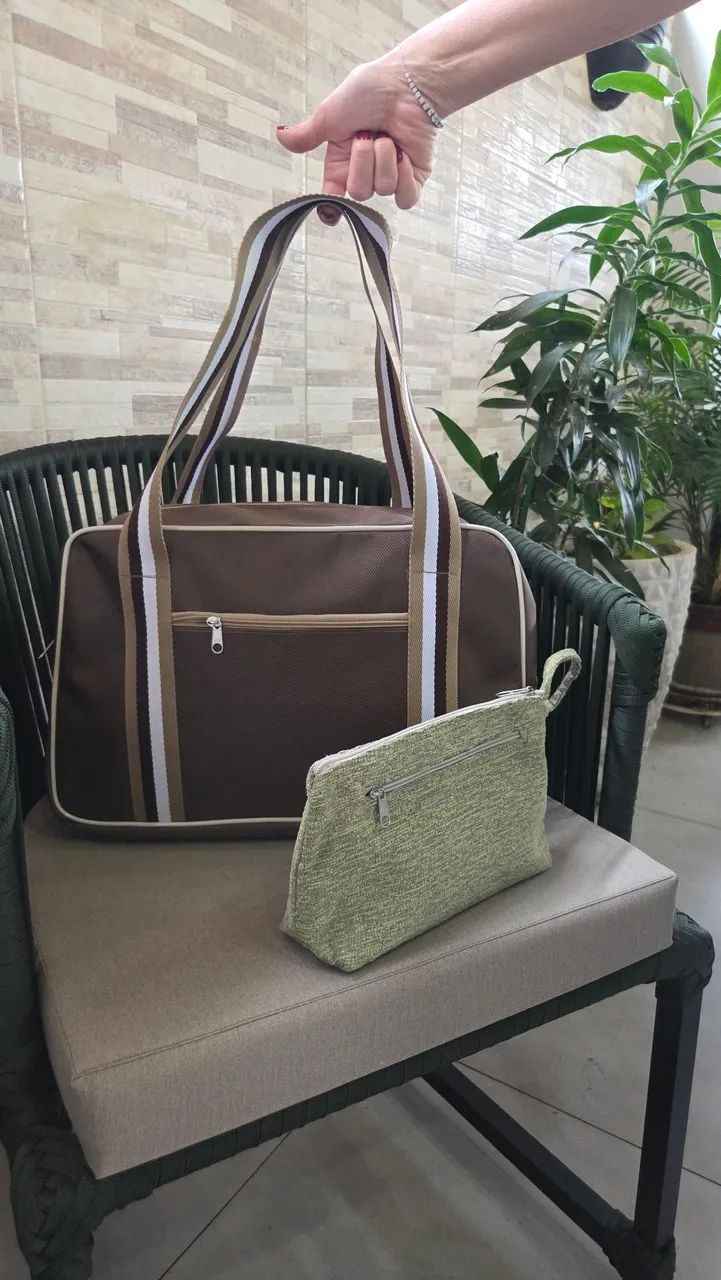 Kit Bolsa Feminina de Ombro + Nécessaire - Espaçosa e Prática - Foto 4