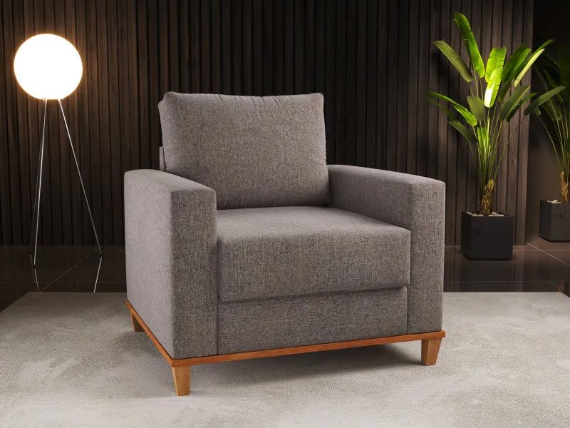 Poltrona Runa Living - Linho Inox l76