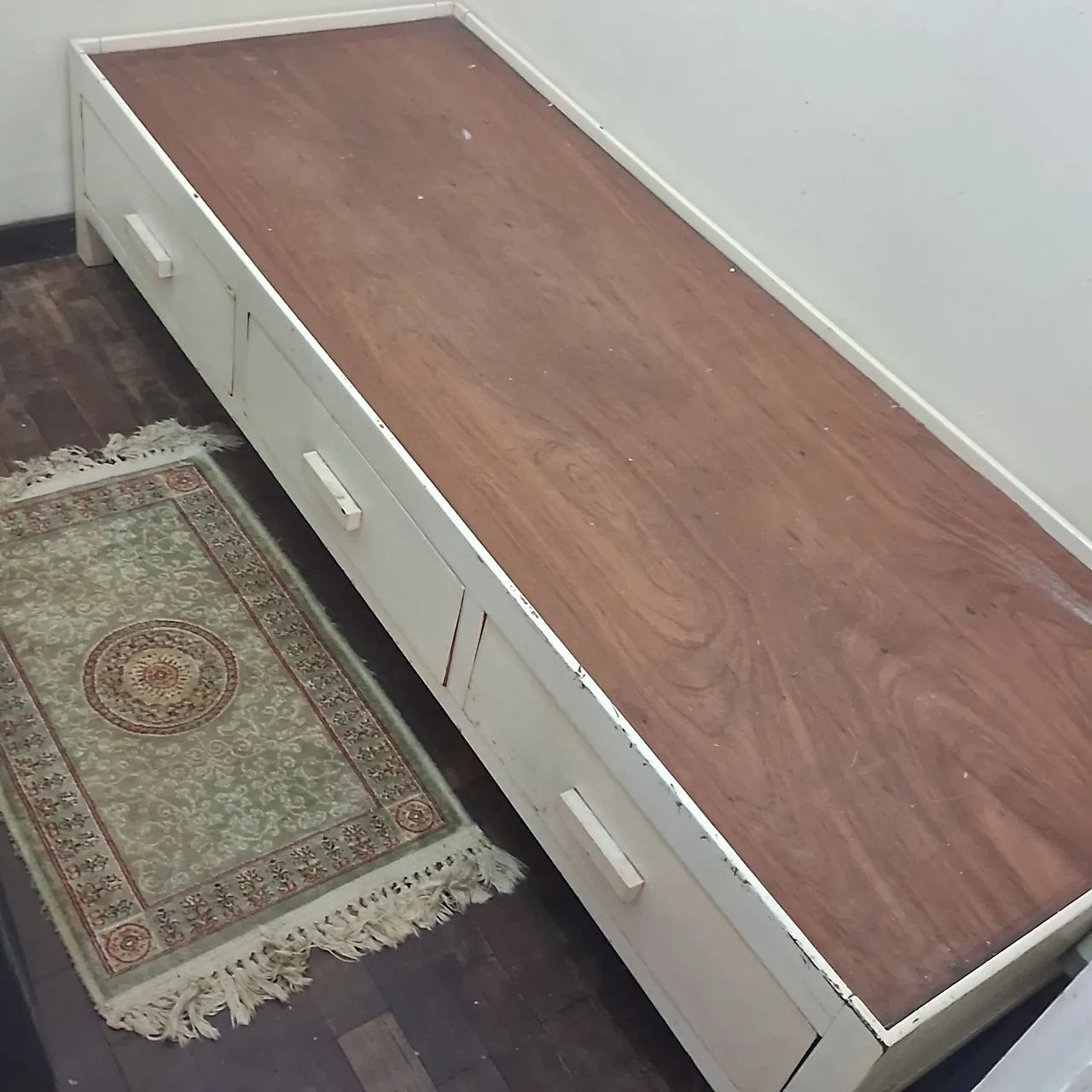 Cama solteiro madeira maciça com 3 gavetas