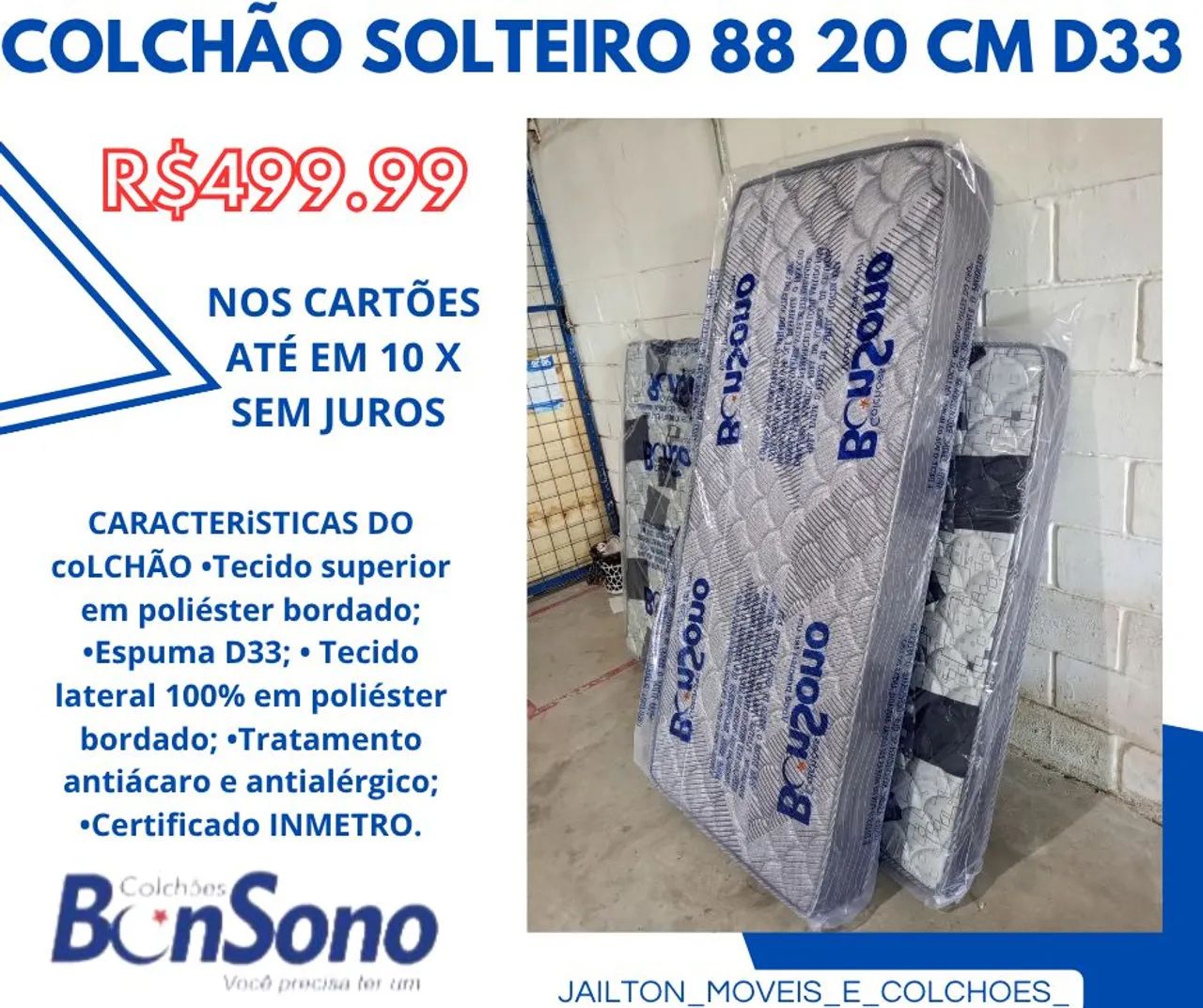 PROMOÇÕES COLCHÃO D33 CASAL E SOLTEIRO  - Foto 3