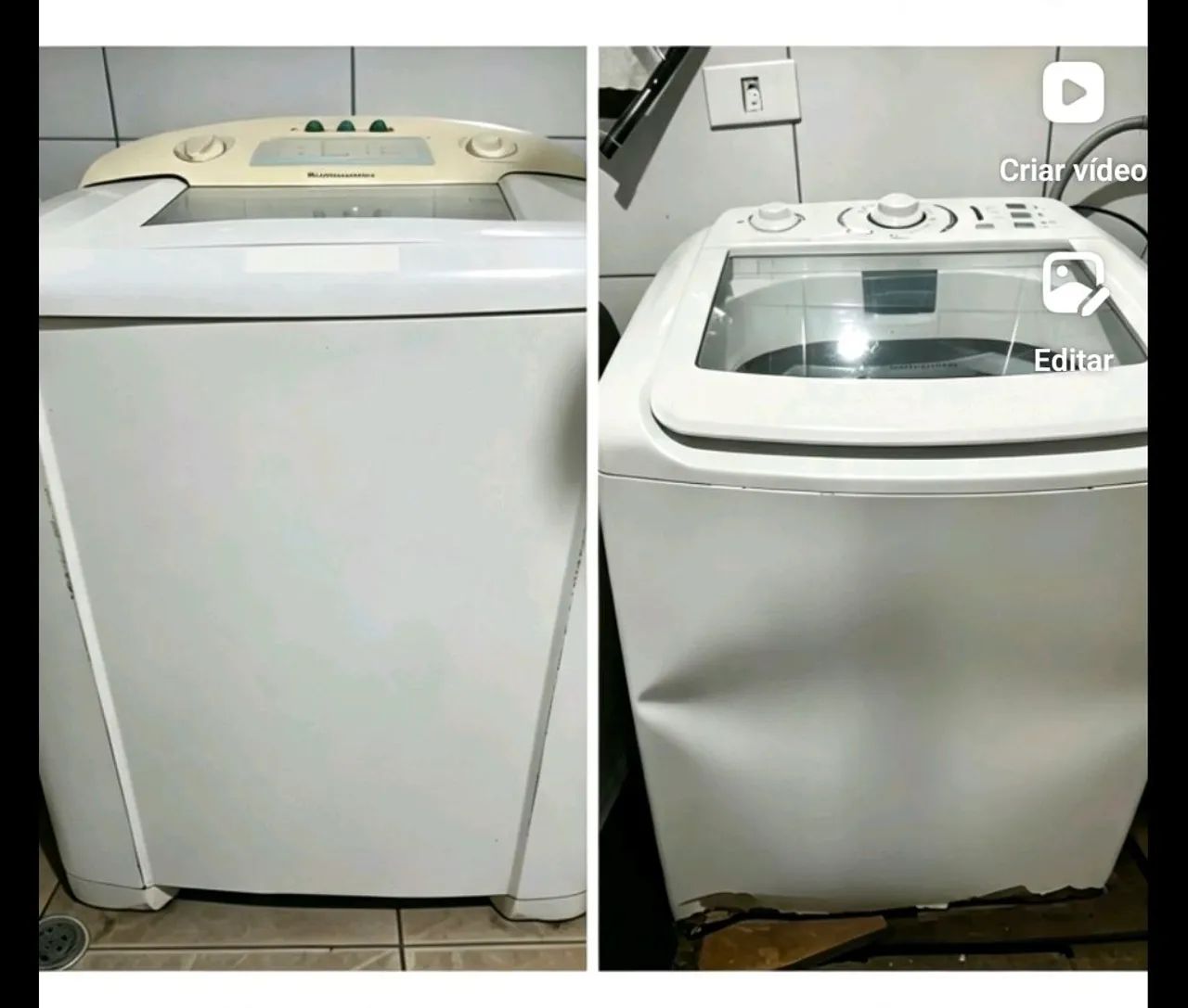 2 Máquinas de lavar com defeito 