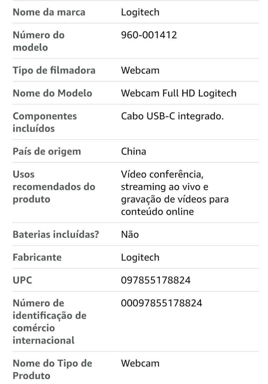 WEBCAM FULL HD LOGITECH BRIO 500 - SEMI NOVA - Foto 5