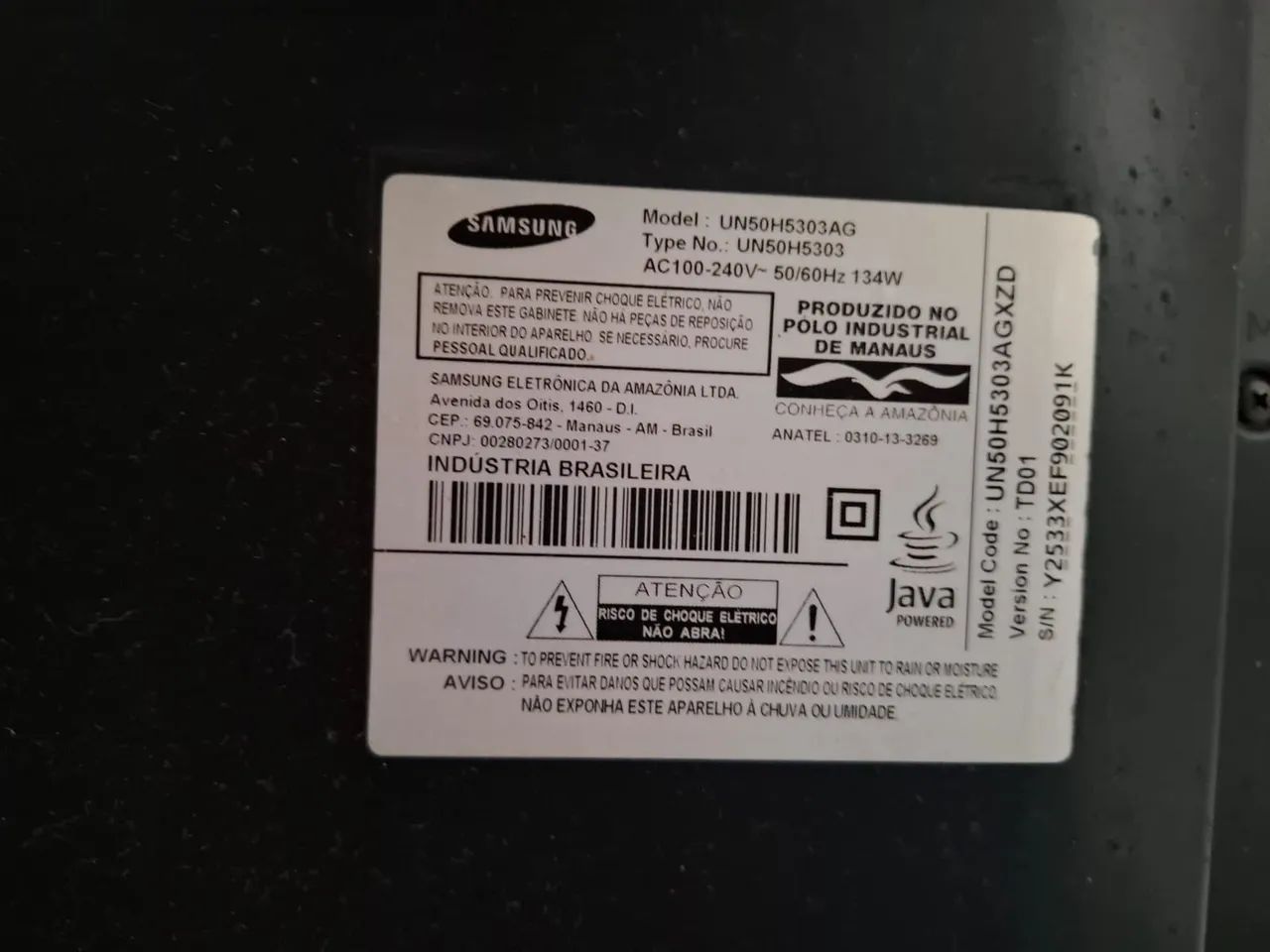 Tv Samsung 50" - Com Defeito - Foto 3