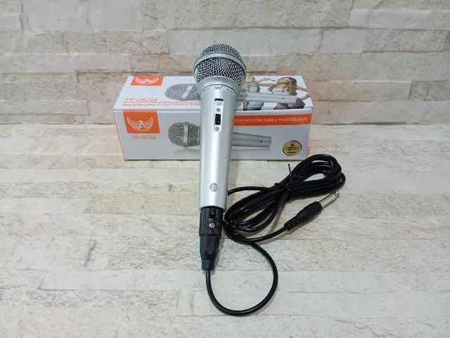 Microfone Dinâmico Com Fio Karaokê Altomex Cabo P10 - Foto 2