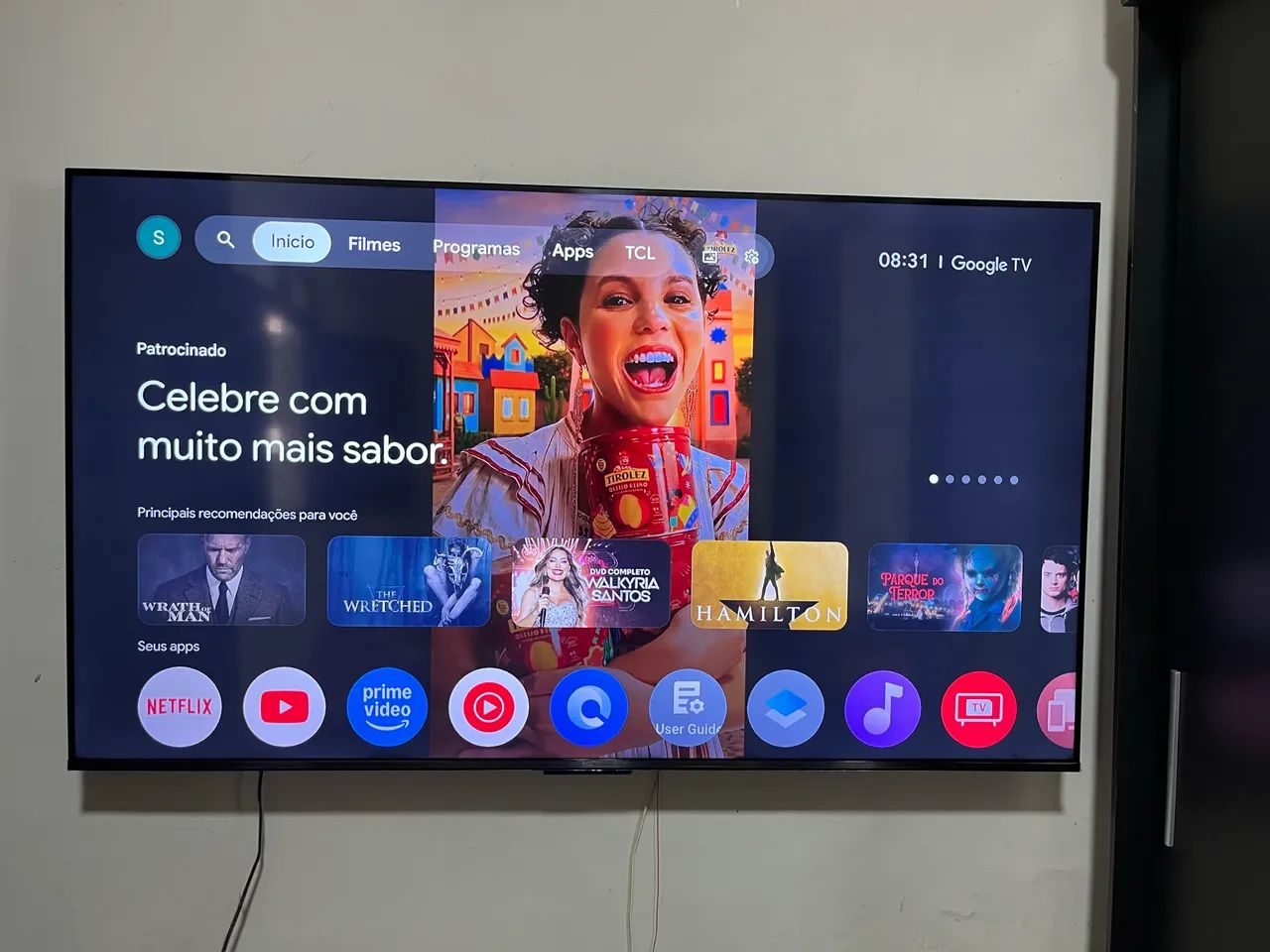 TV smart TCL 55 polegadas LED 4k 
