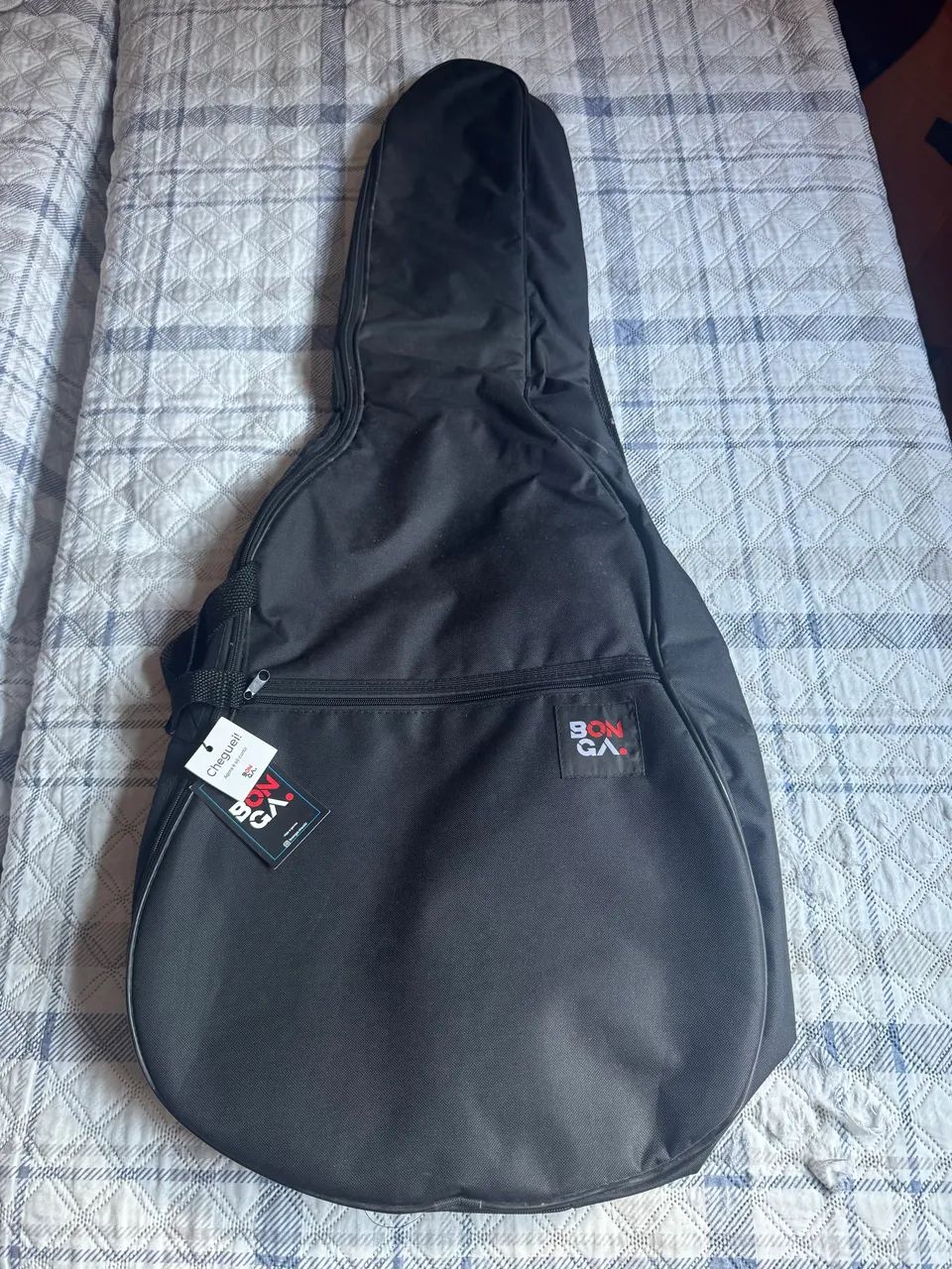 capa bag Bonga preta acolchoada e impermeável para violão  - Foto 4