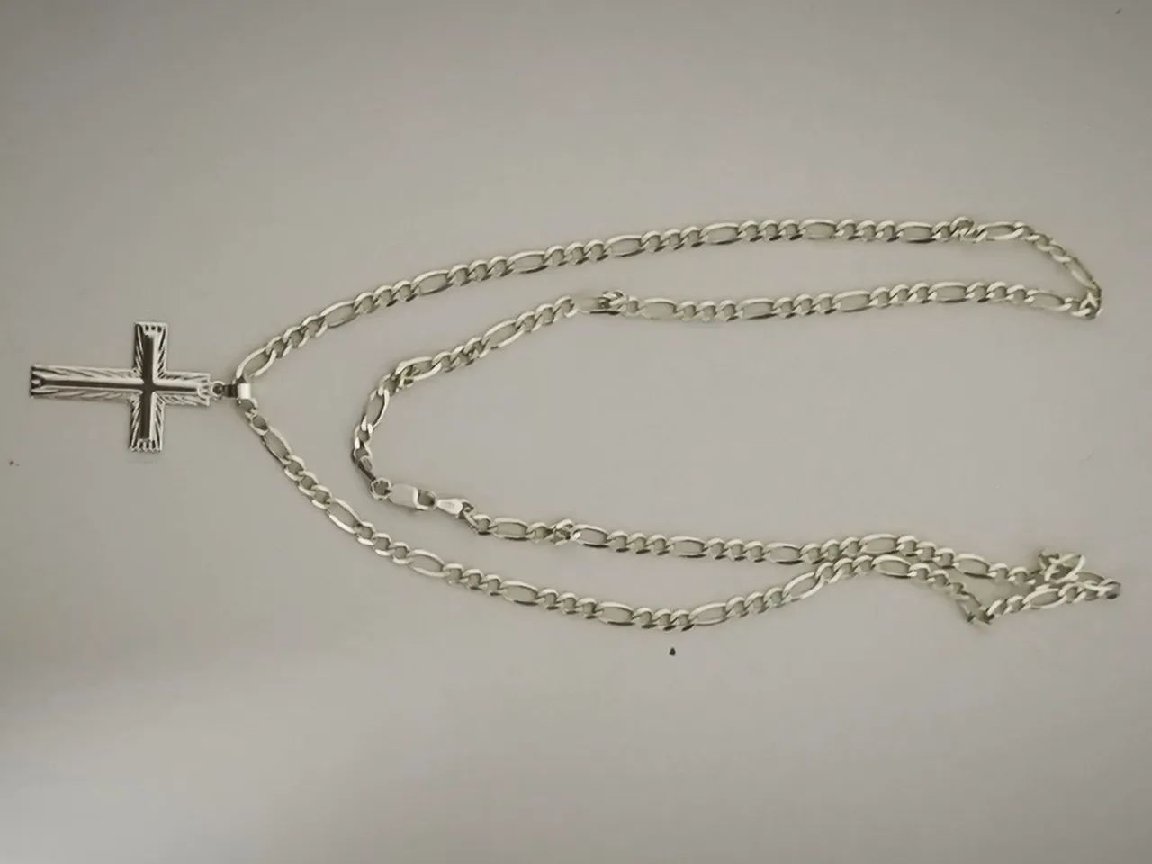 Corrente de prata 925 com crucifixo - Foto 2