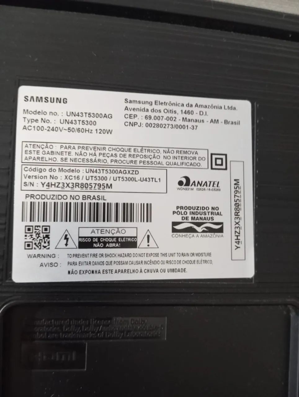 Smart TV Sansung 43 polegadas com Display LCD trincado - Foto 4