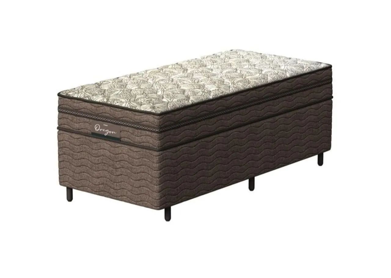 Cama box solteiro Probel Oregon com Euro Pillow e Molas Prolastic 
