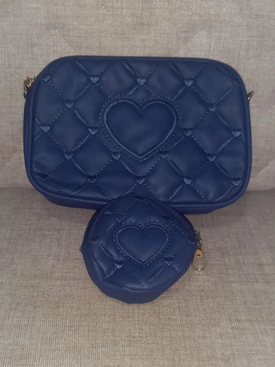 Bolsa Feminina de Ombro Azul - Foto 3