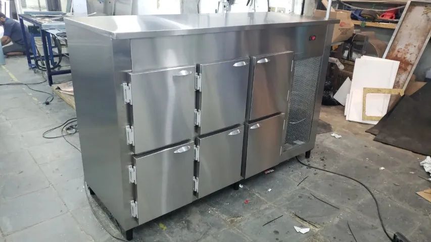 balcão freezer sob medida em inox  - Foto 4