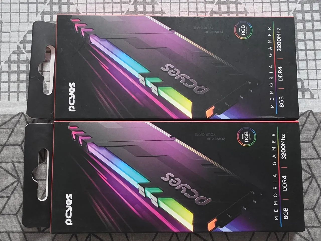 Memória RAM 2x8GB/16GB DDR4 RGB PCYes + NFe Garantia