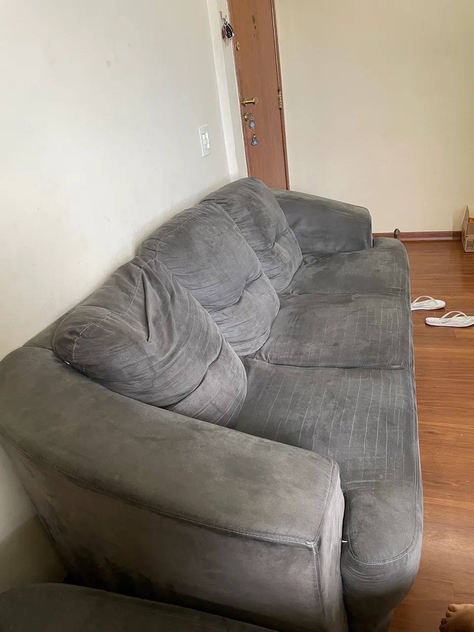 Sofás Cinza - usado em boas condições  - Foto 2