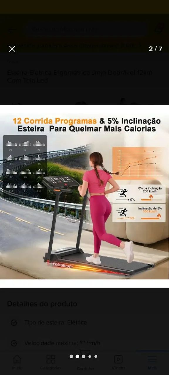 Esteira ergométrica 100kg  - Foto 4