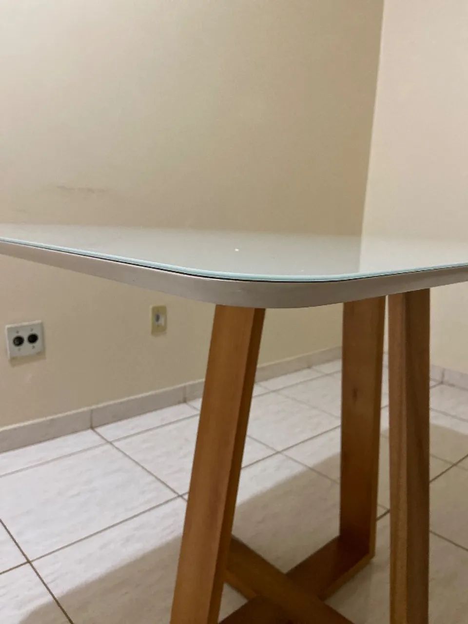 Mesa nova 120x80 tampo vidro off watt barata - Foto 2