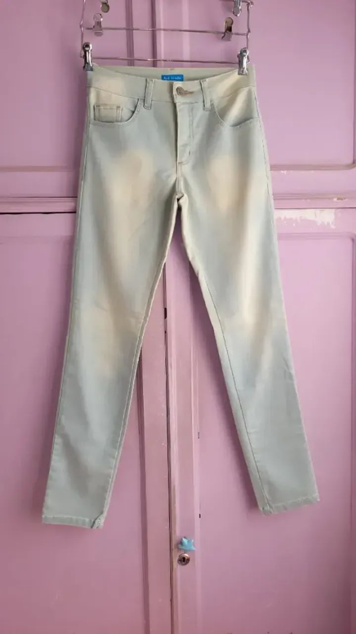 Calça jeans Azul limão