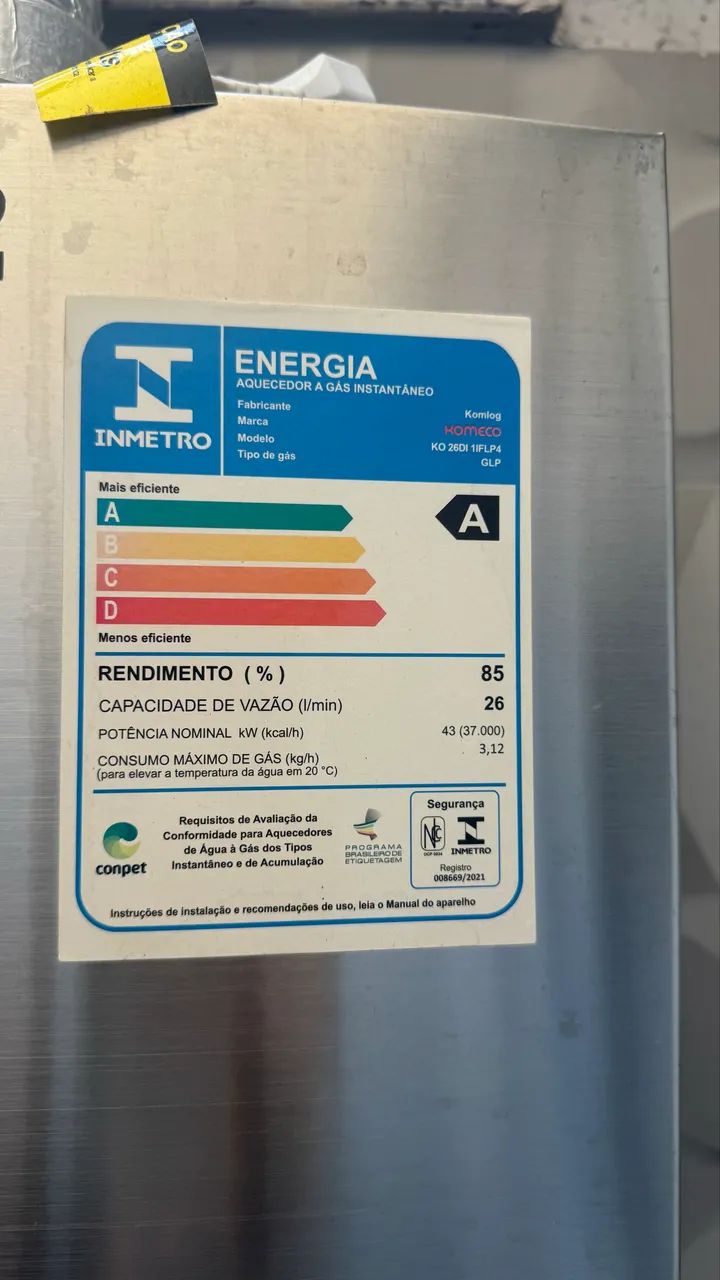 Aquecedor a Gás Komeco 26DI 127/220V GLP - Foto 3