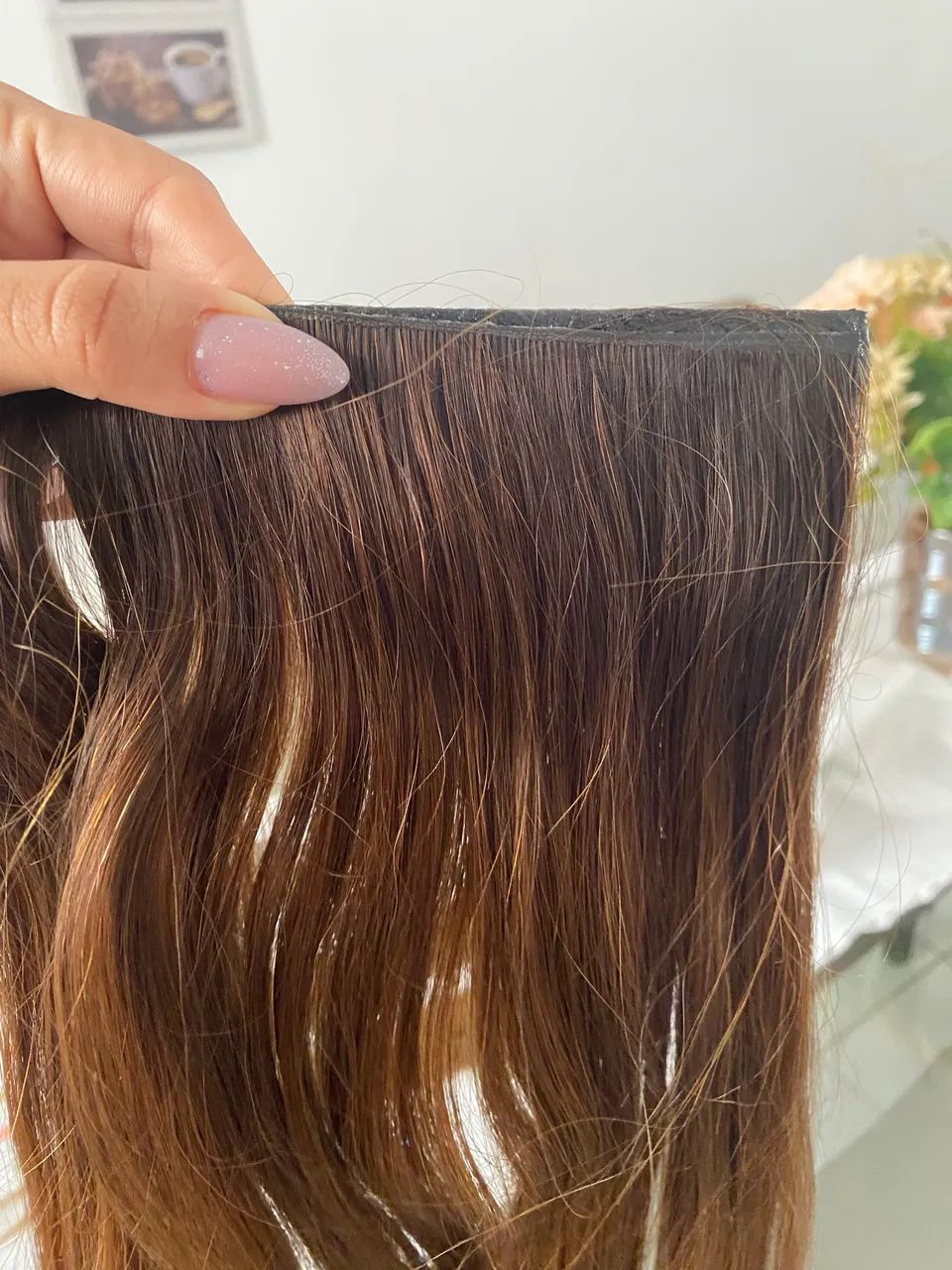 Vendo mega hair na cor chocolate tamanho 55cm