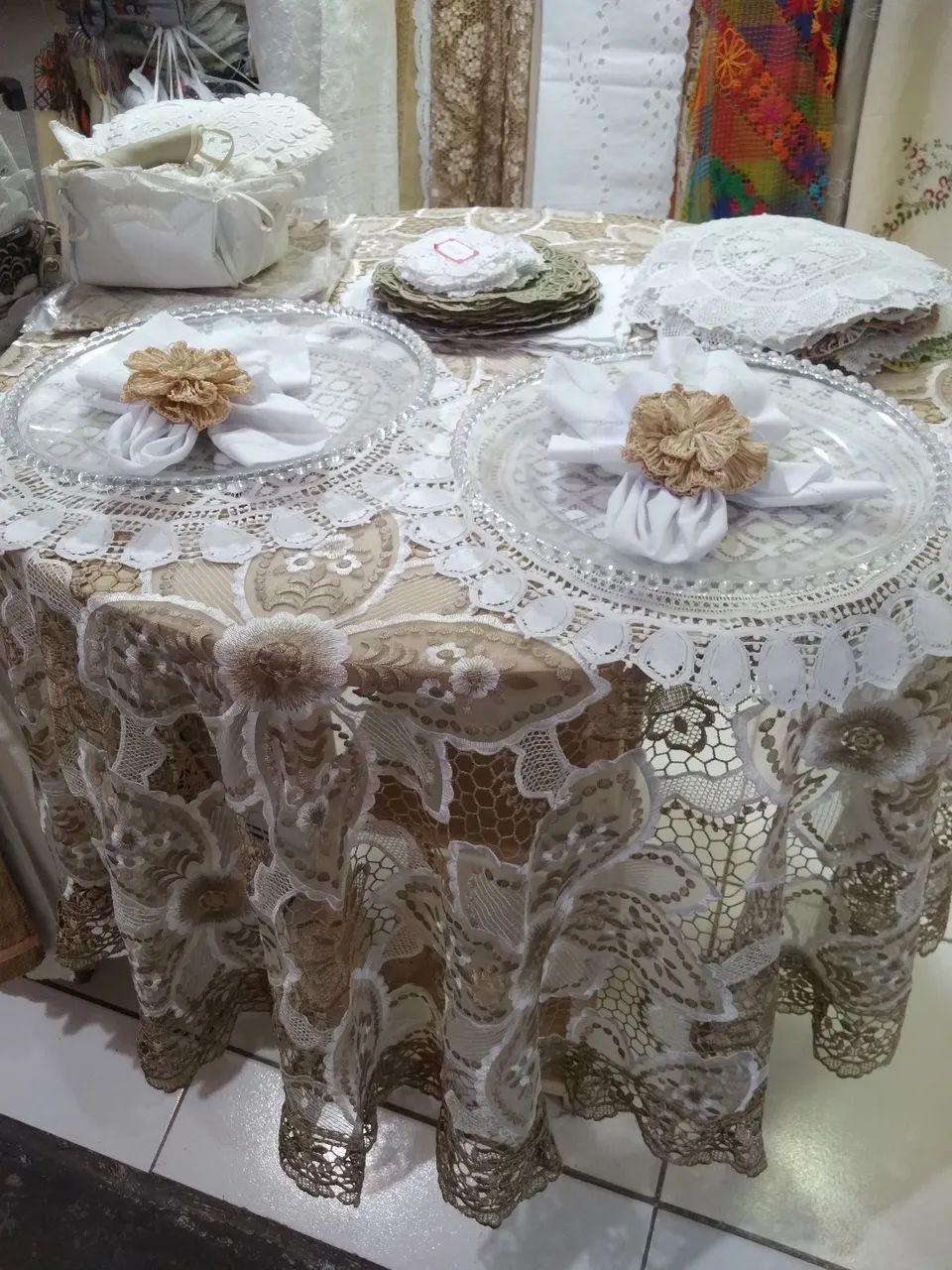 Toalha de renda gripir 