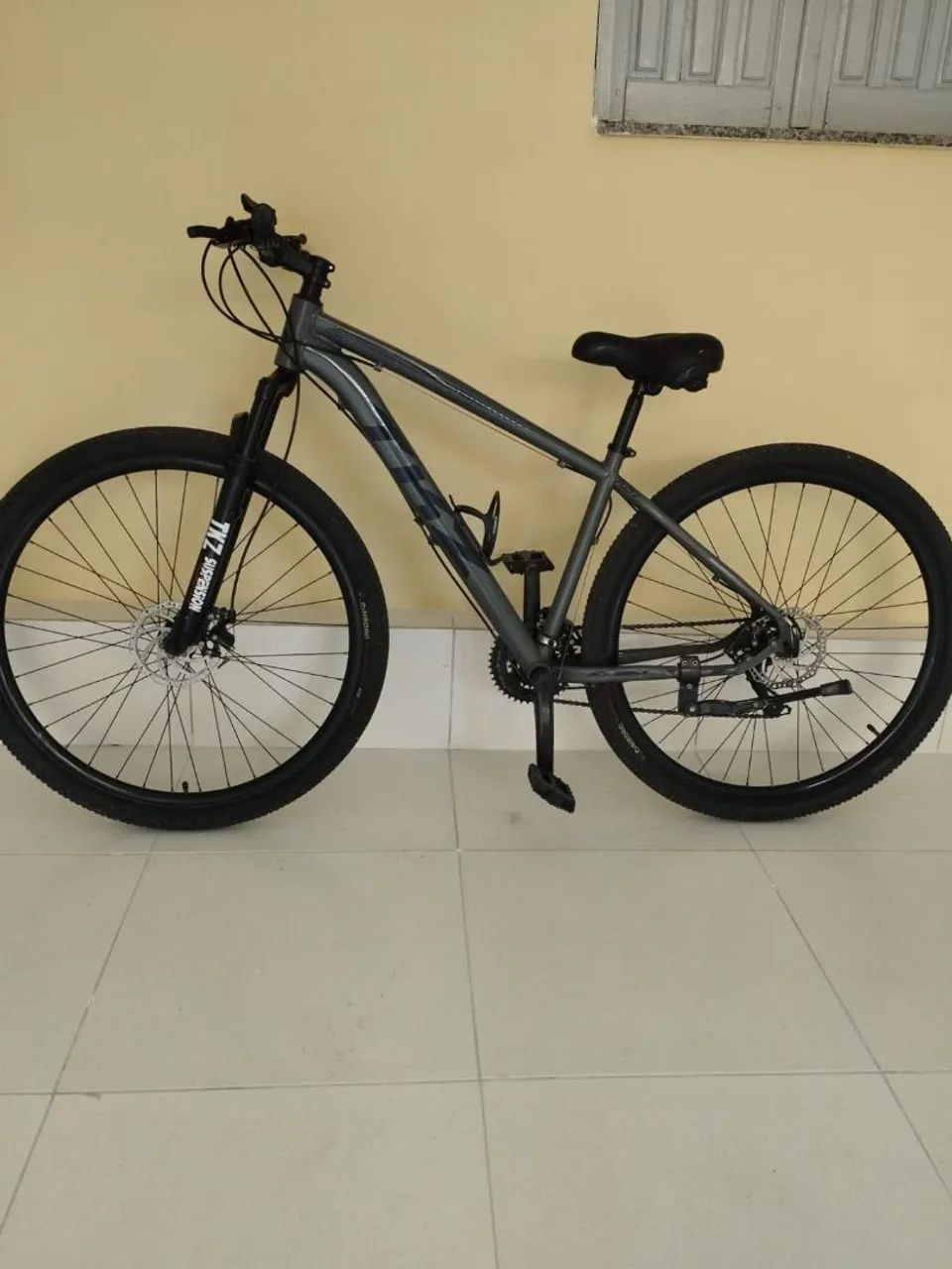 Bike TKZ Aro 29 Cinza - Excelente Estado com Tripé 