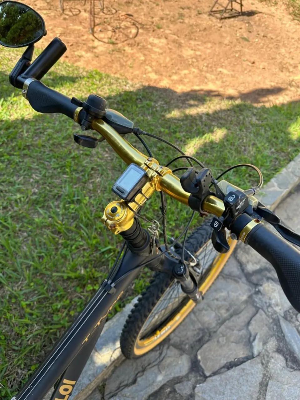 Mountain Bike Monark - Preta com Dourado - Foto 2