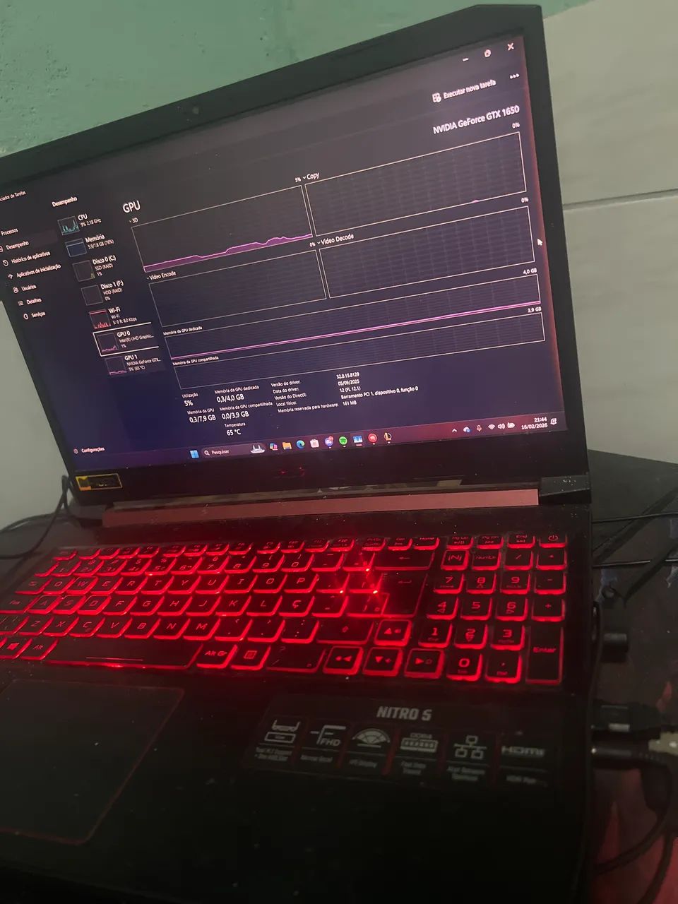 Notebook gamer i5 9300H