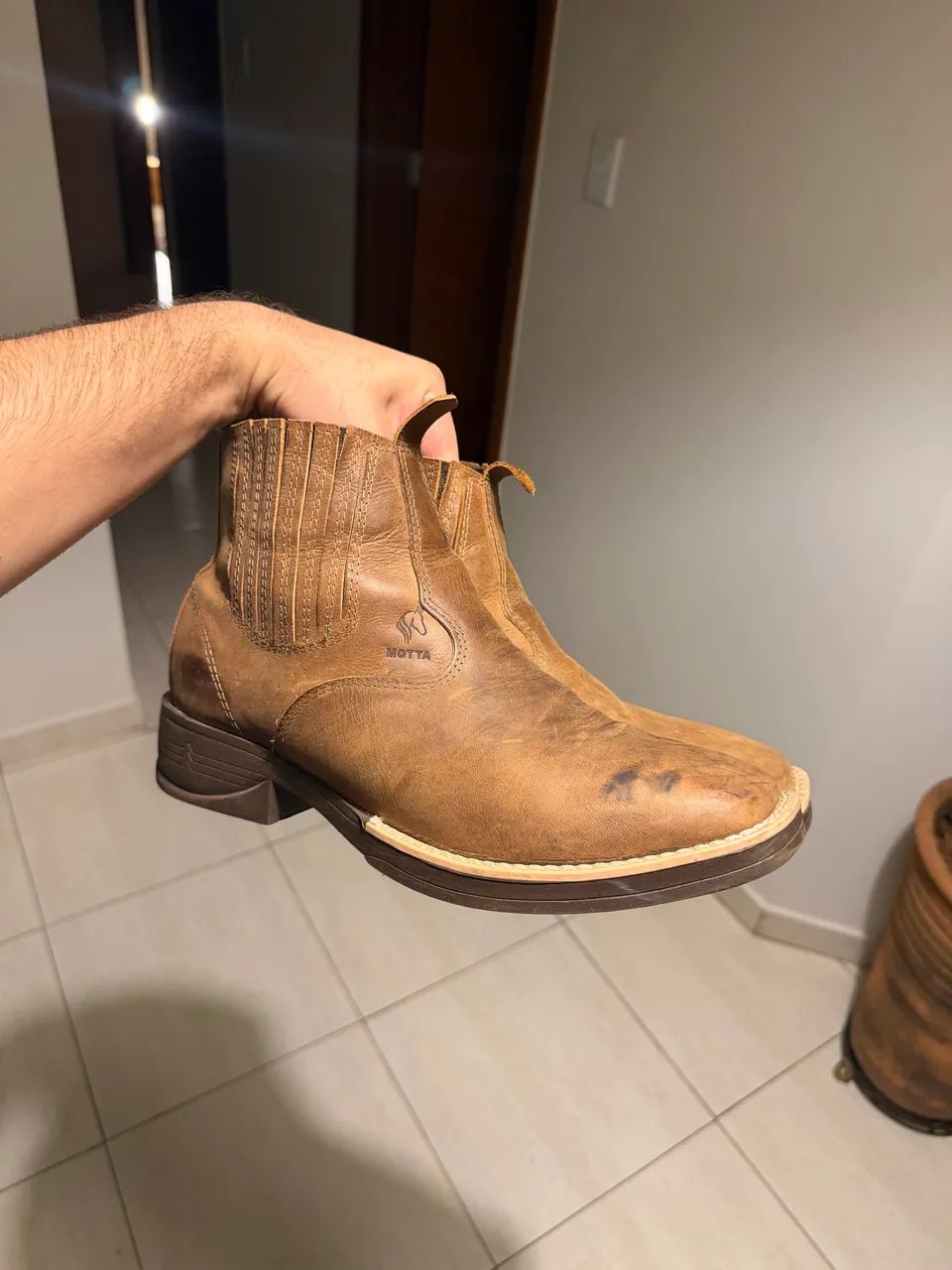 Botina Motta Texana Couro Legítimo 