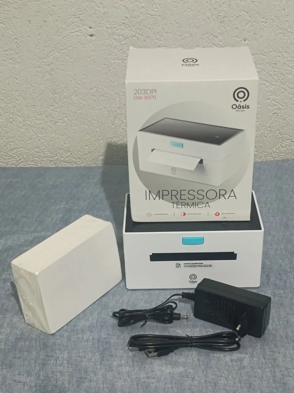 Impressora térmica + 500 etiquetas 