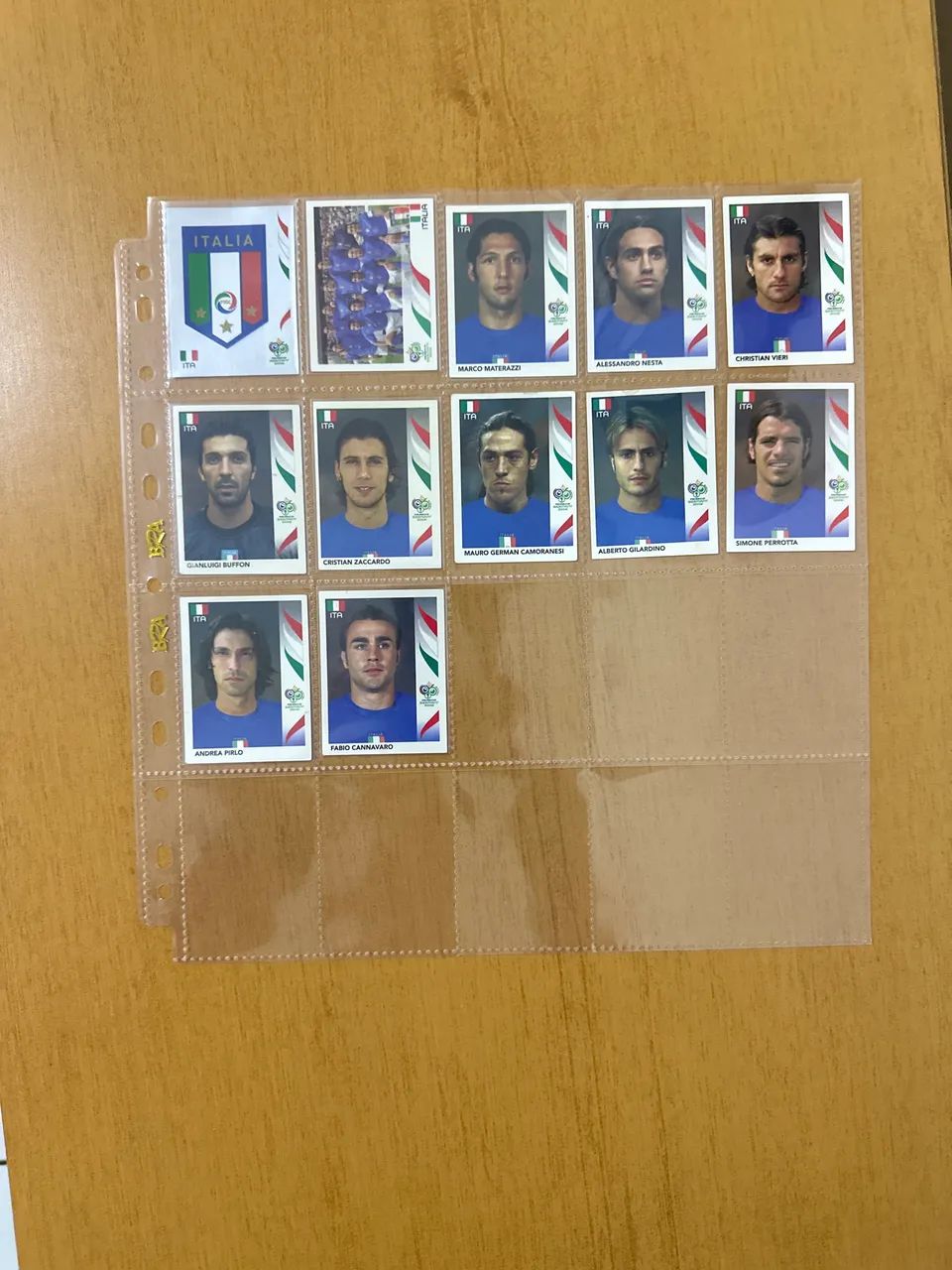 Seleção Itália Copa 2006 - Figurinhas Copa