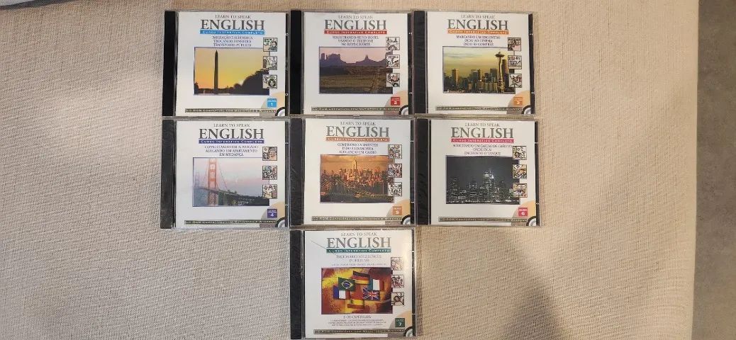 Coleção Completa com 7 CDs Learn to Speak English