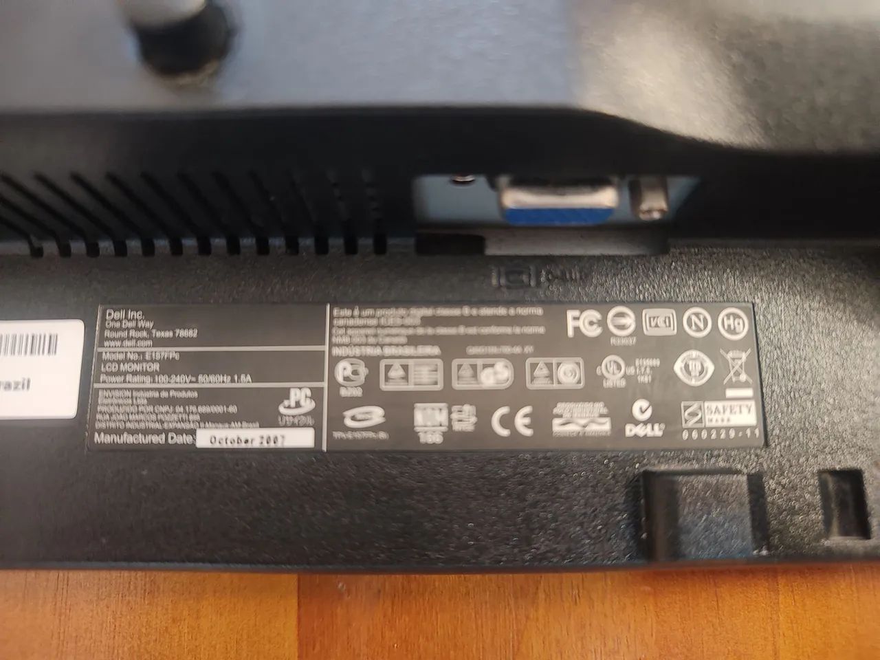 Monitor Dell 15" Modelo E157FPC - Usado! - Foto 5