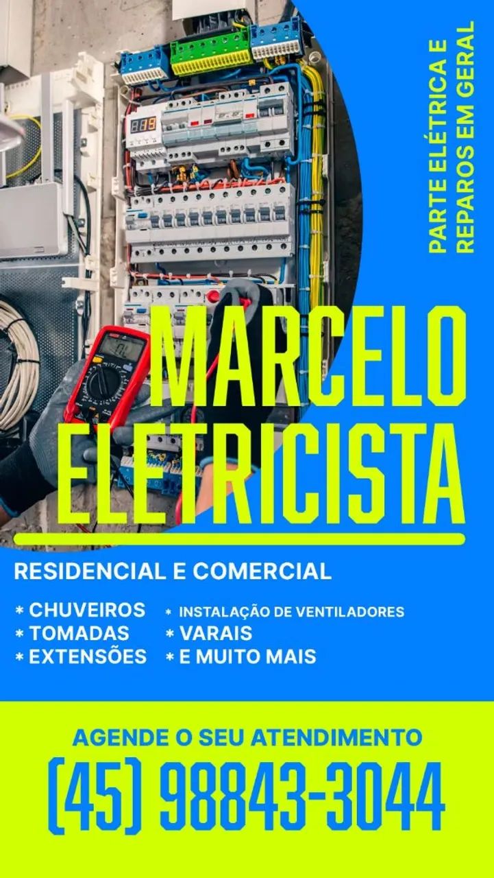 Eletricista residencial e comercial profissional:
