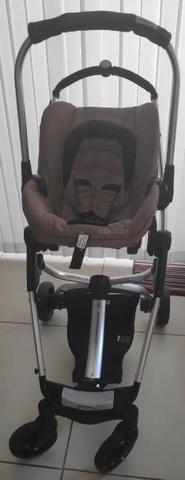 Carrinho de Bebê e Bebê Conforto Travel System Marrom Eclipse Kiddo