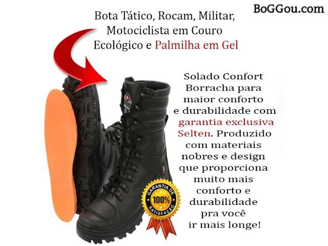 Vendo Bota Tática Coturno Motociclista Com Palmilha Anatômica em Gel - Foto 3