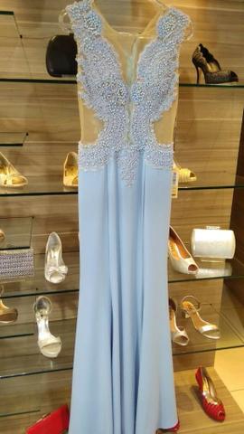 Vestido de festa longo usado só 1 vez, novinho -TAM P/36- Aluguel - Foto 2