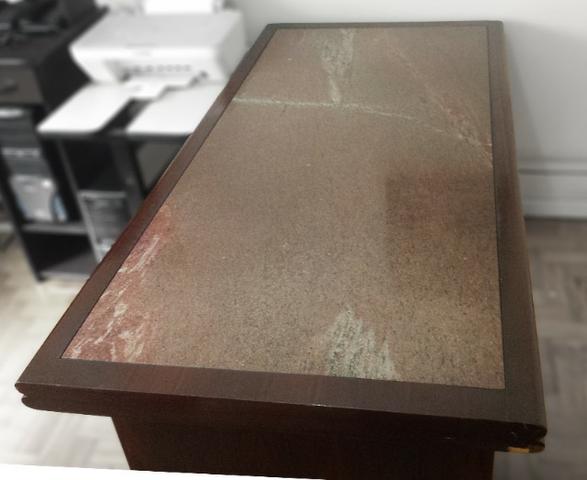 Mesa de Escritório em Madeira e Granito - Foto 5