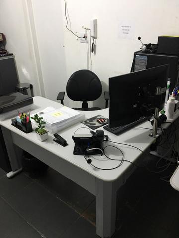 Mesa para Escritório em L Angular Pé Metalico 135cmx135cm - Foto 3