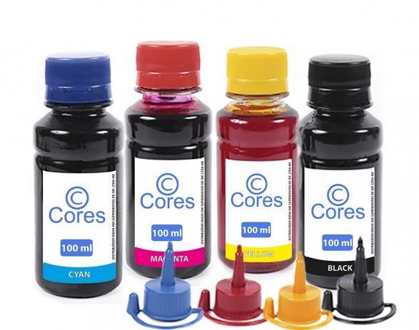 Pack completo contendo quatro frascos de 60 ml para recarga de cartuchos