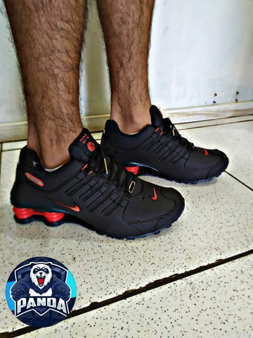 nike 4 molas preto e vermelho