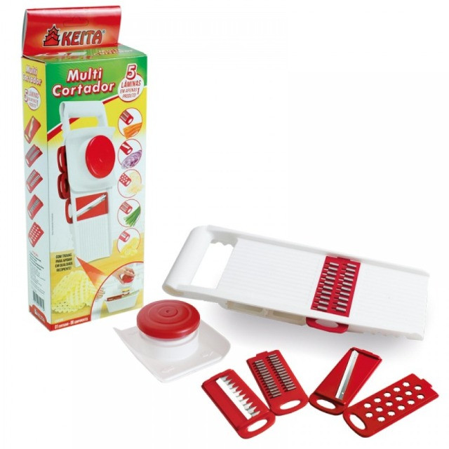 Fatiador De Frios Legumes Queijo Manual 5 Em 1 Picador Alho - Foto 2