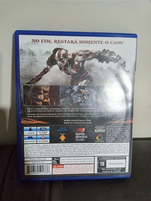 GOD OF WAR 3 REMASTERIZADO PS4