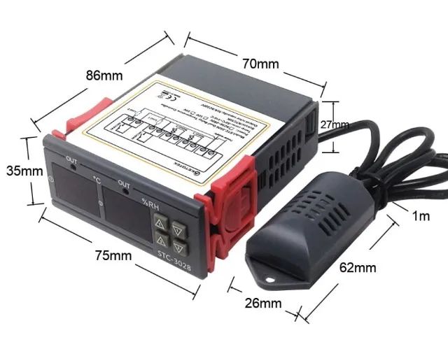  Termostado termohigrometro Controlador De Temperatura E Umidade Stc3028 Bivolt COD-AP152  - Foto 5