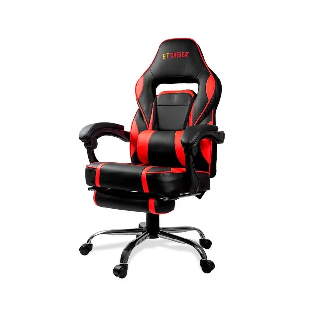 Cadeira Gamer Reclinável GT Red com apoio para pés | GT Gamer - WZetta