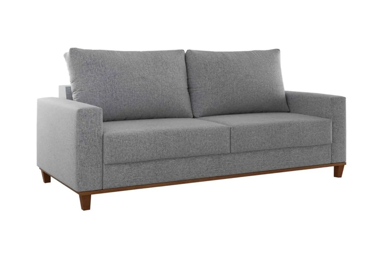 Sofá 2 lugares cinza - moderno e confortável r543
